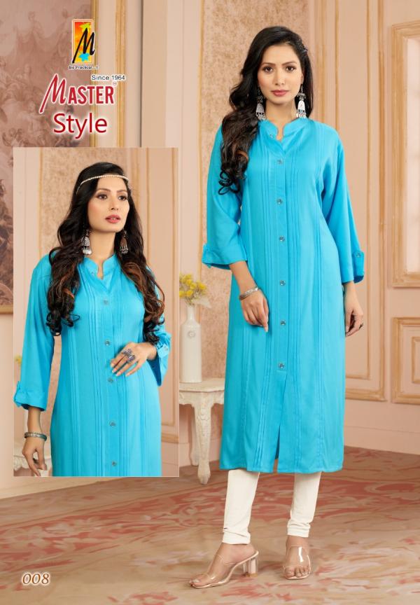 Master Style Rayon Designer Kurti Collection 